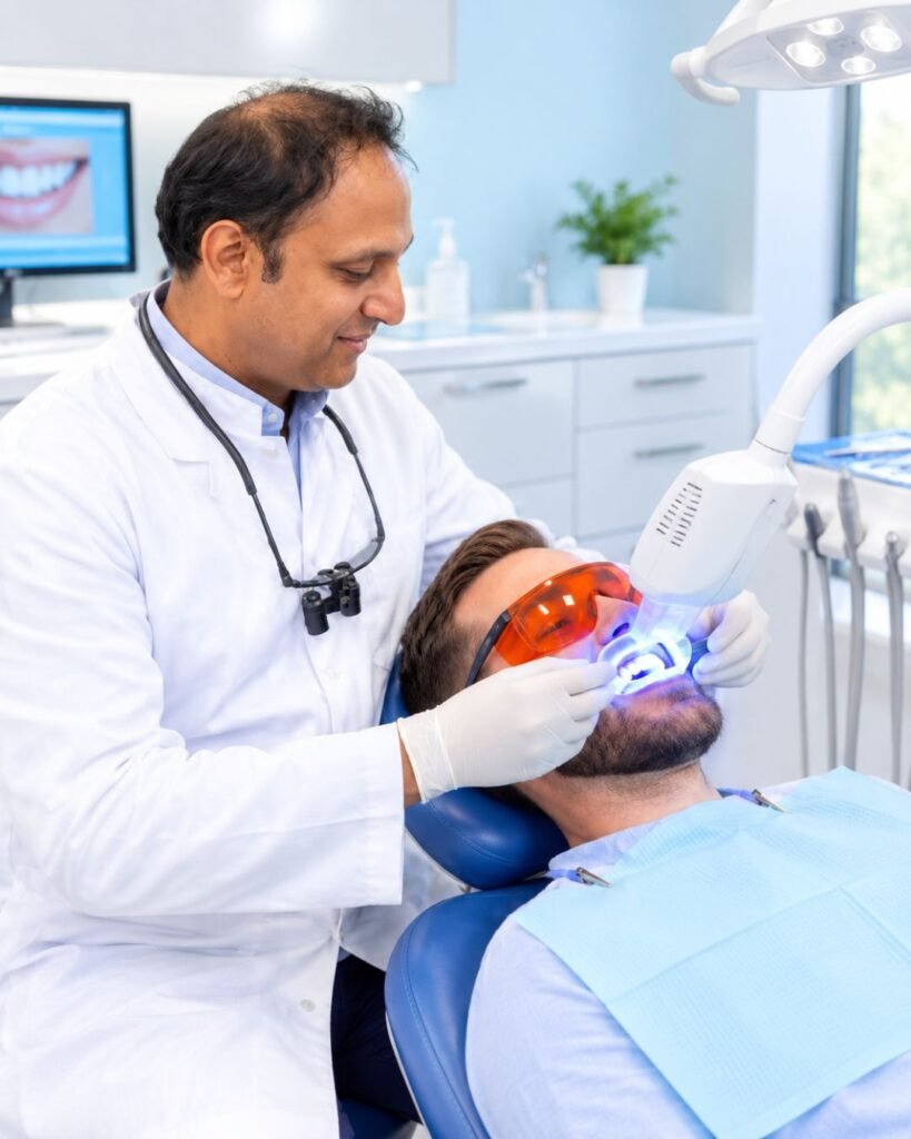 Teeth whitening dentist Langley
